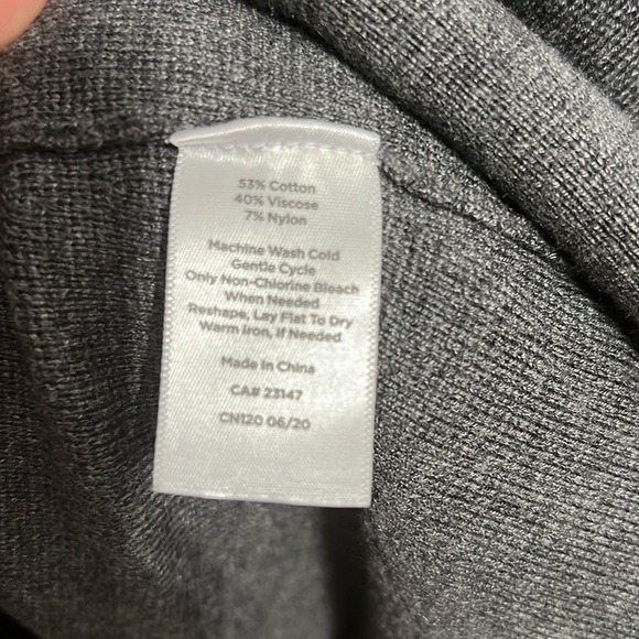 Talbots Large Cape Cover Up Gray Like New Sleeveless - Picture 4 of 5